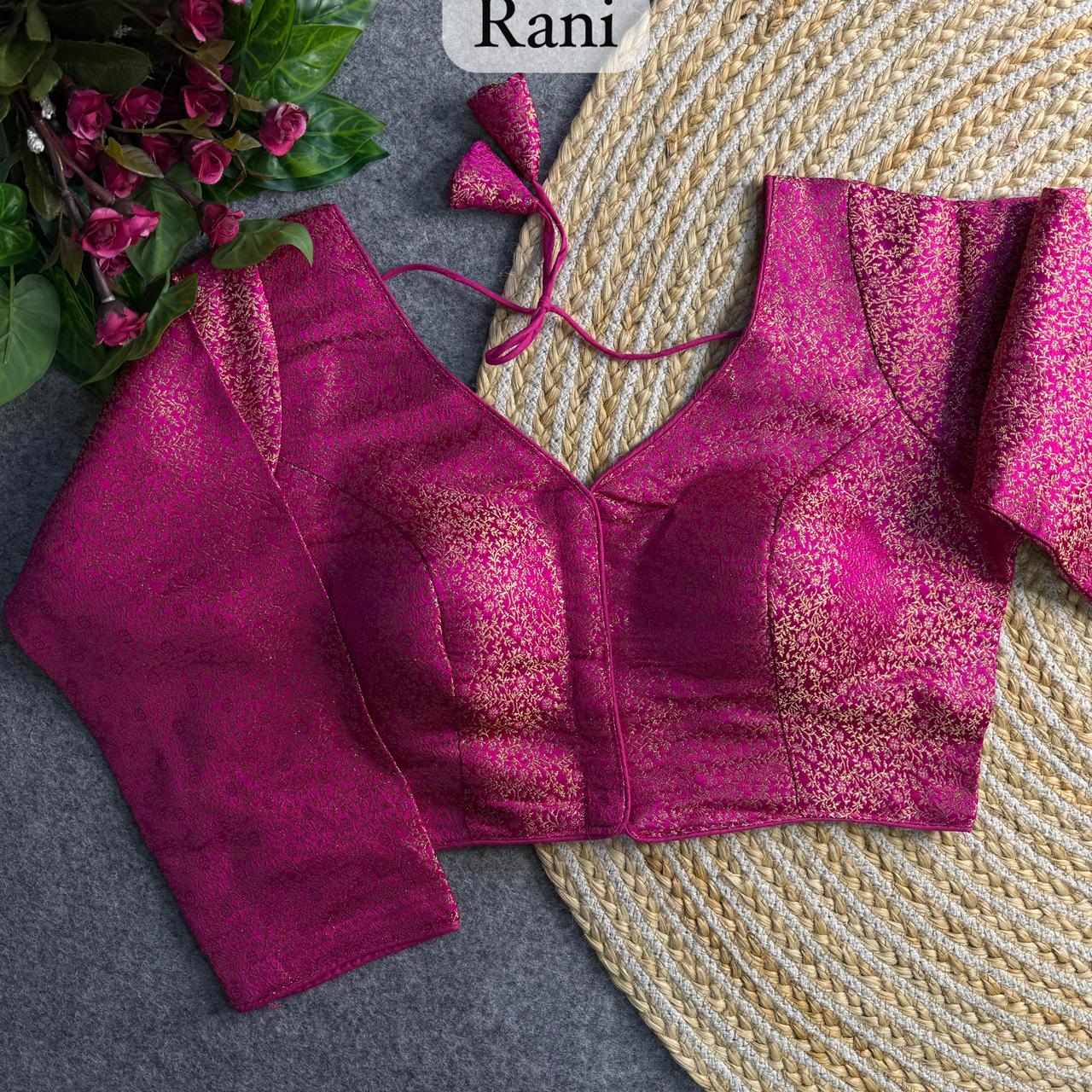 Vaidehi Banarasi V-Neck Blouse